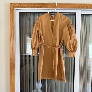 NWT Rebecca Taylor Long Sleeve Twill Belted Dress